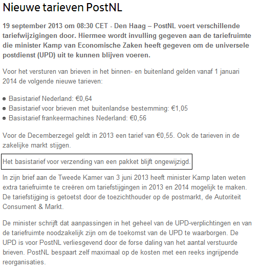 Staat driehoek Winkelcentrum Telebeeld | PostNL verslikt zich of toch niet helemaal?